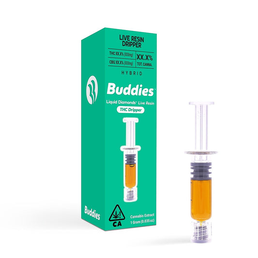 Buddies Brand 1g Liquid Diamonds Live Resin Syringe GUSH MINTS