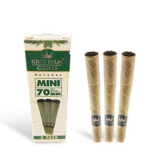 King Palm Natural 3pk Pre-Rolled Palm Cones - Mini 70mm
